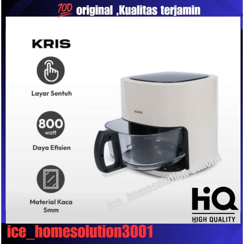 Kris 3 Ltr Air Fryer Digital Kaca 800 Watt - Putih/air fryer