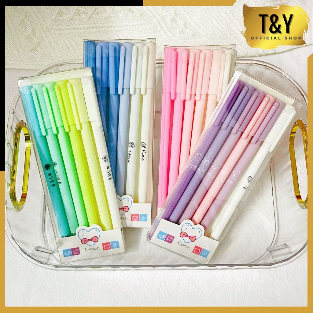 

T&Y Pulpen Gel 6 IN 1 Warna Gradasi 1 Set 6Pcs Pena Gel 0.5mm Warna Pastel Pen Gel Aesthetic Pena Gel Set Morandi Color Bolpoint Tinta Gel Cair 6 Pcs Journaling Pen Alat Tulis Kantor Sekolah Lucu
