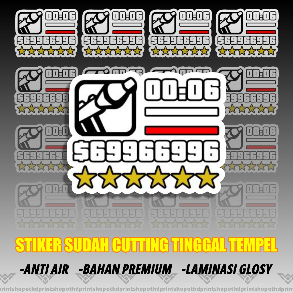 

Sticker gta armor Stiker princutt Stiker Bahan Vinil Tahan Air Waterproof
