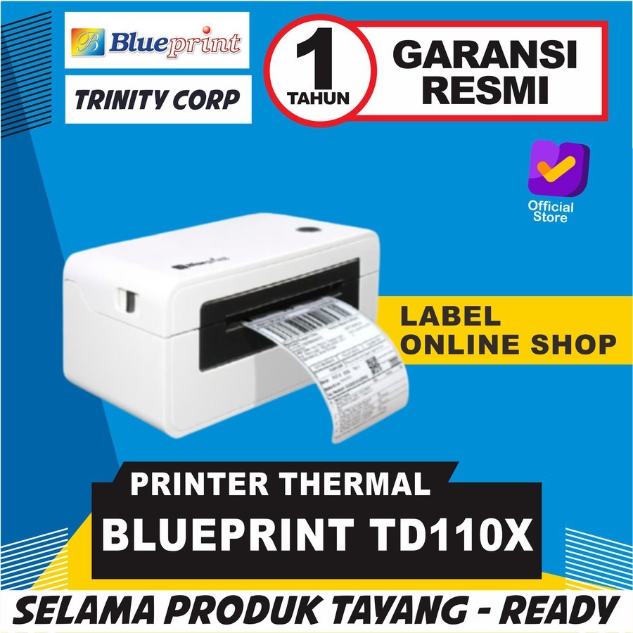Printer Barcode Thermal Label BLUEPRINT TD110D / TD110BT / TD110X