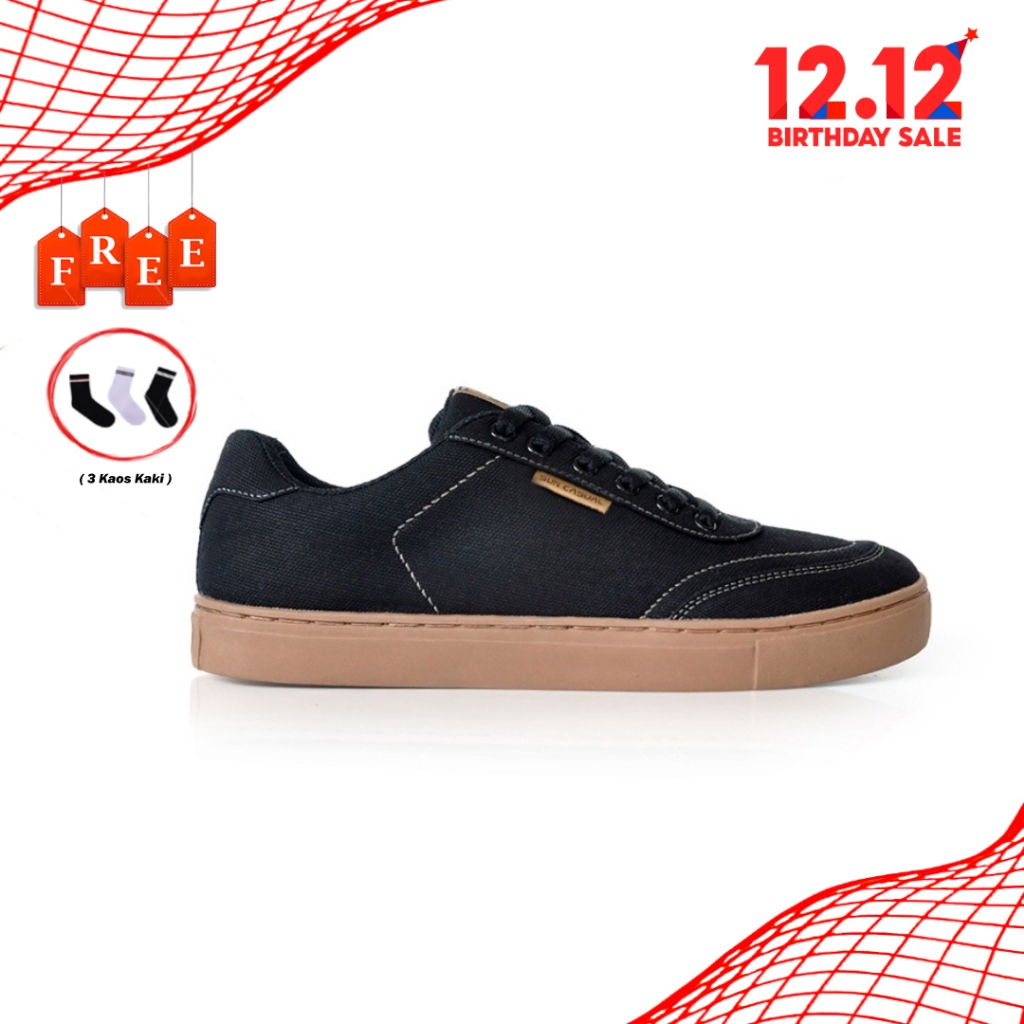 Sun Casual - Razor Black / Gem - Sepatu Sneakers