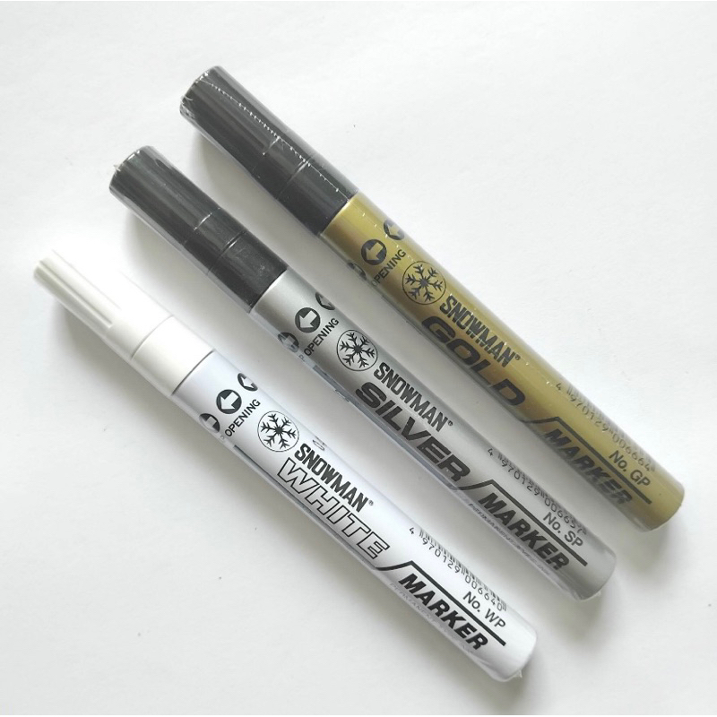

Spidol Snowman Paint Marker Permanent Gold White Silver