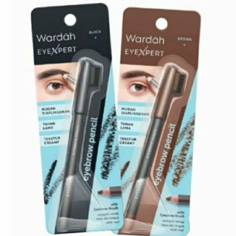 Wardah Eyexpert Eyebrow Black & Brown - Pensil Alis Coklat & Hitam