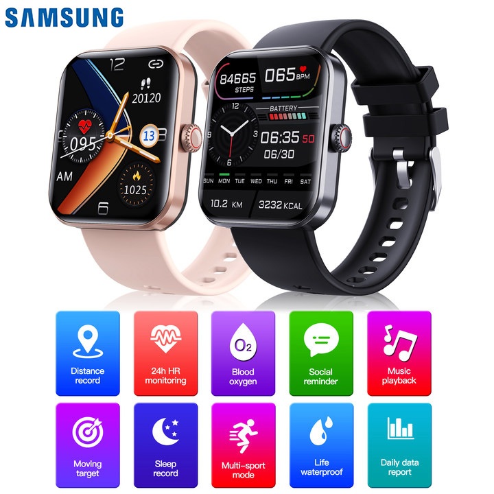 Samsung 2024 NEW Blood Glucose Smartwatch Electrocardiogram Temperature Blood Oxygen Sleep Monitorin