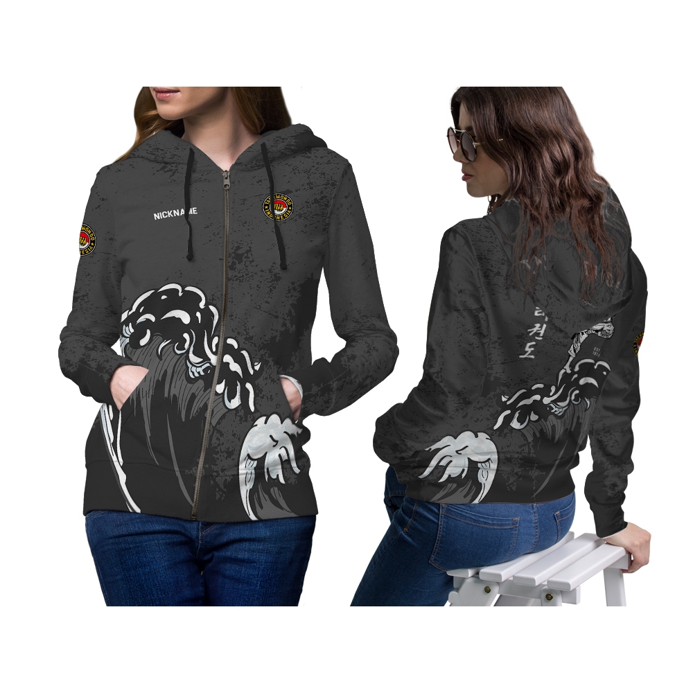 [riashop] Jaket Hoodie TAEKWONDO Wanita | Jaket TAEKWONDO Printing
