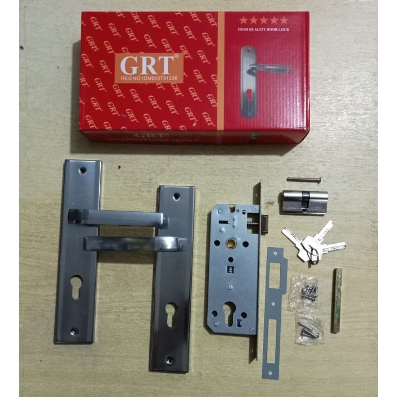 kunci pintu GRT/ kunci pintu besar/ handle pintu rumah/ door lock GRT besar/ gagang pintu rumah/ kun