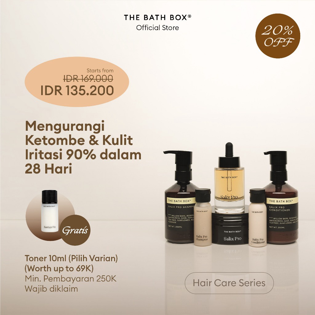 HOT Product THE BATH BOX - Salix Pro Haircare (Rambut Berketombe, Rambut Berminyak, Kulit Kepala Iri