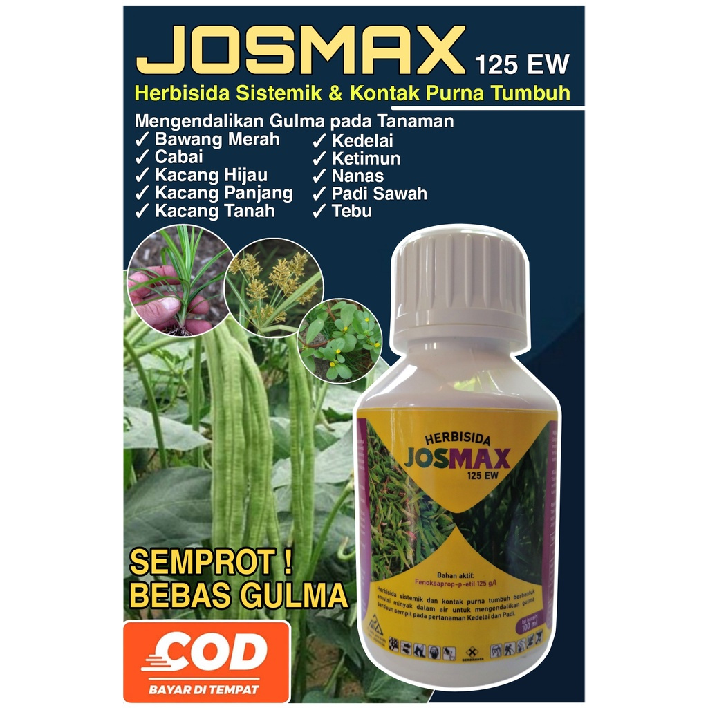 JOSMAX HERBISIDA - RACUN RUMPUT SISTEMIK SELEKTIF AMPUH, AMAN UNTUK TANAMAN