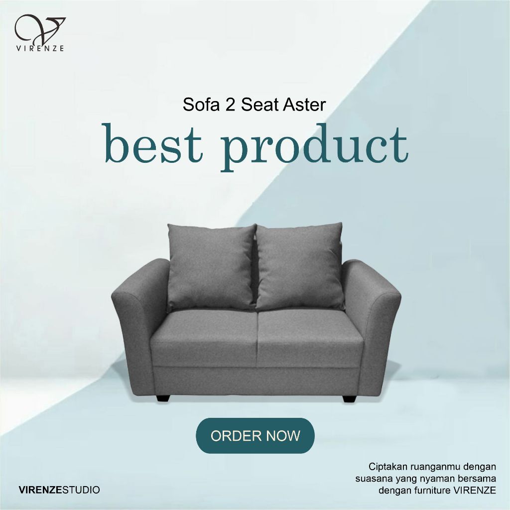 Sofa 2 Seater Aster Virenze Jakarta Bogor Sentul Bekasi Cikarang Kawarang Tangerang Bandung Purwakar
