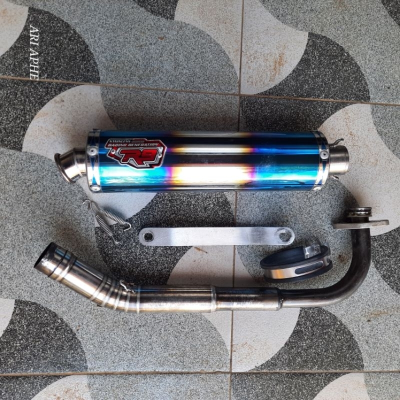 knalpot R9 new mugello original MIO KARBU SPORTY SMILE fullsystem