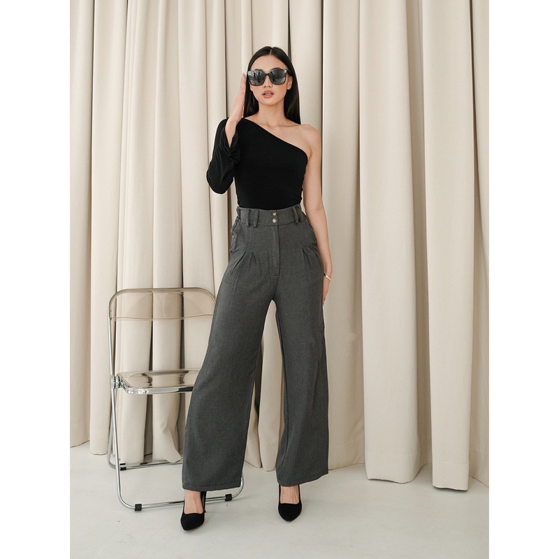 Bikini Holic | One Shoulder Flare Long Sleeve | Tanktop | Tanktop Jersey | Tanktop Tali | Tanktop Hi