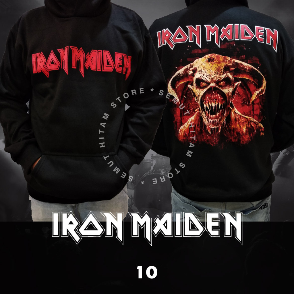 Sweater Hoodie IRON MAIDEN GOAT Pullover Band Musik Metal Prapatan Rebel Heaven Hell
