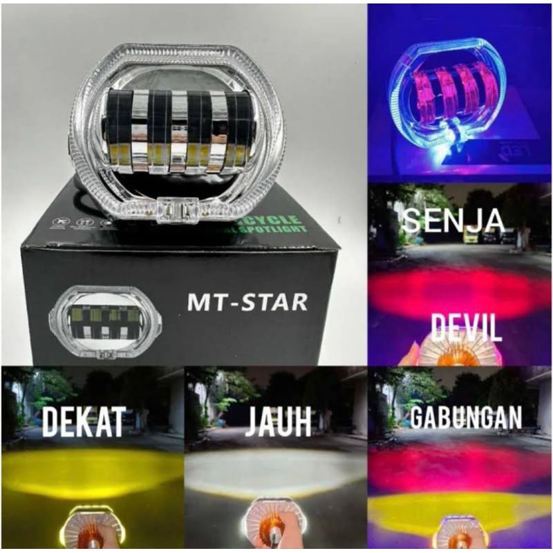 (COD)LAMPU BILED DAYMAKER 3 MATA MERK LUMINOS.(NYALA PUTIH/KUNING)