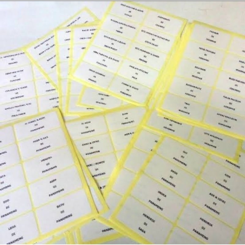 

Label Nama Undangan Nikah / Khitan / Hajatan Lainnya