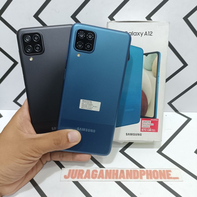 Samsung Galaxy A12 Ram 4/128GB Hp Second Seken Bekas Fullset