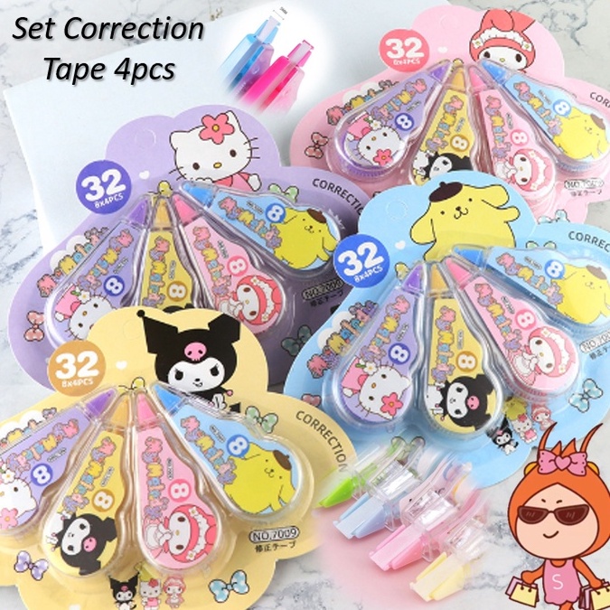 

Diskon Promo Reseller Welcome - S5740 Set Correction Tape 4pcs / Tipex Set 4pcs Karakter Kartun / Tipe X Pita / Penghapus Pulpen Roll Correction Tape Terlaris