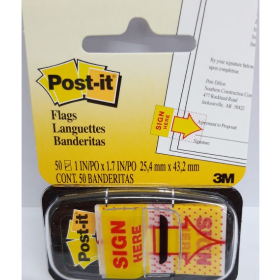 

Super Promo 3M post it flags 680-9 sign here ←✻