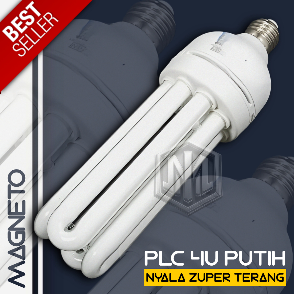 Lampu PLC 4U PUTIH 45w Jumbo Nyala super Terang Lampu Jari Besar Kaca Gudang Toko Lapak 45 watt Cool