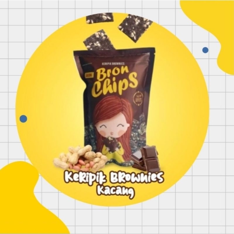 

(READY) Snack Coklat Cemilan Keripik Brownies Crispy Panggang Brochips (60gr)