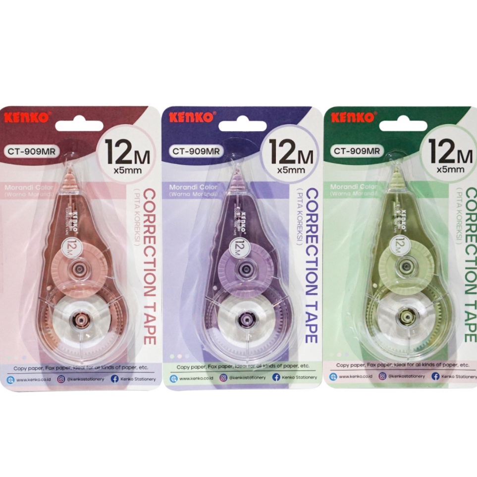 

Terkini Kenko Correction Tape CT-909MR (12 M x 5 Mm)