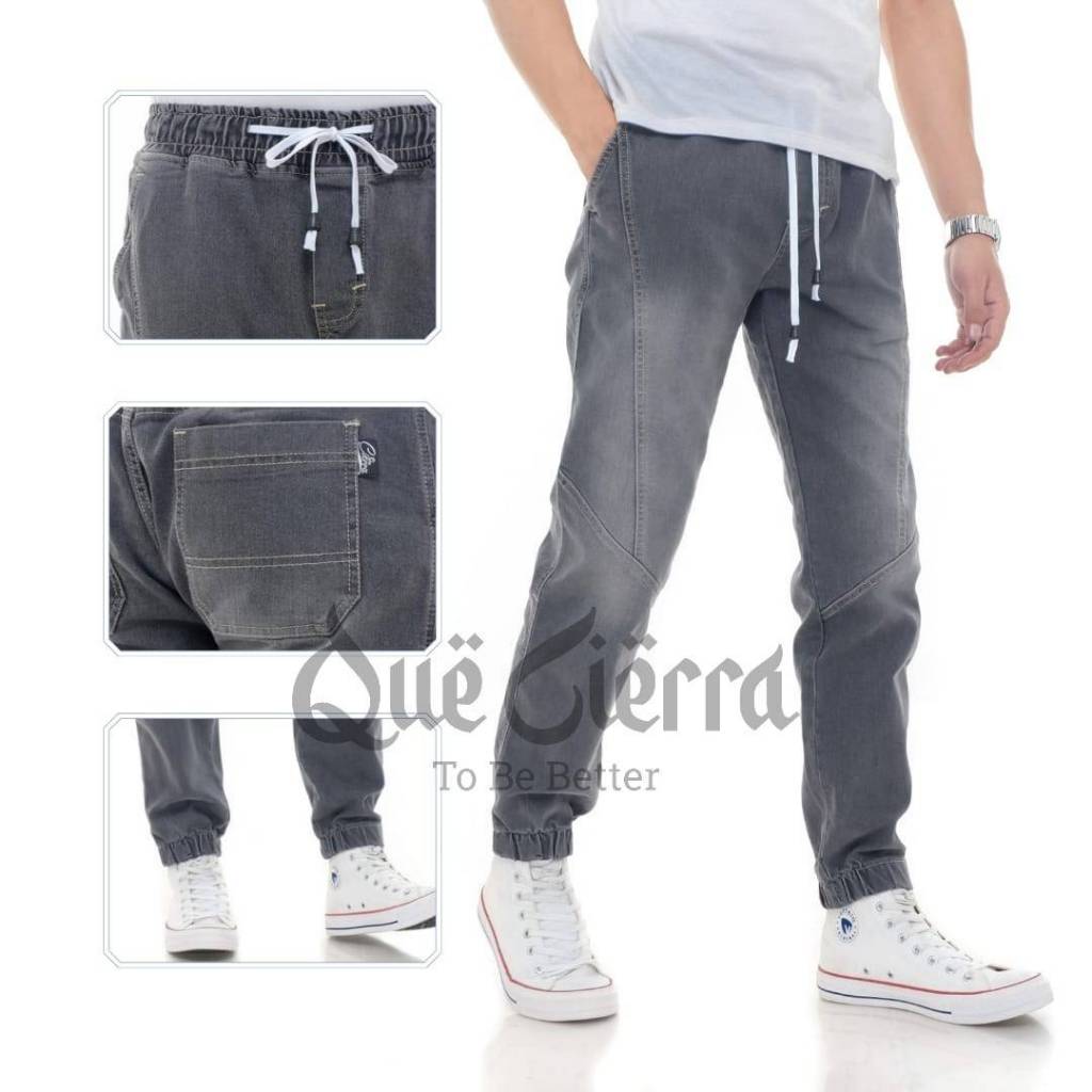 PROMO  Celana Jogger Denim Panjang Pria Jeans Street Style Best Seller Celana jogger jeans pria prem