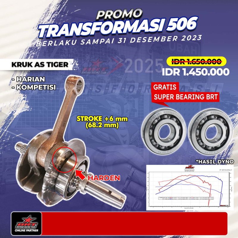 KRUK AS HONDA TIGER BRT STROKE UP +6mm