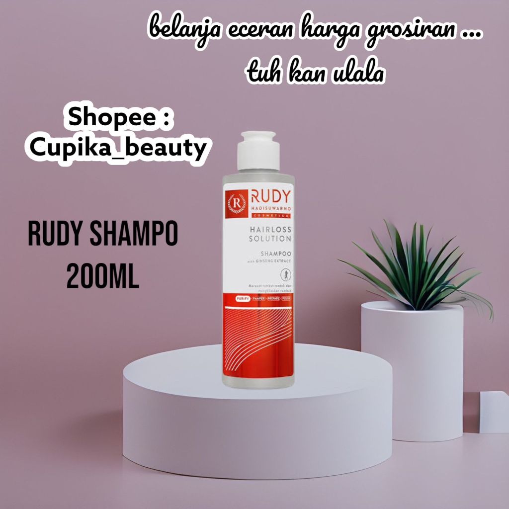 *ui.ox* [[ RUDY SHAMPO 200ML ]] Rudy Hadisuwarno Hairloss Solution Shampoo 200mL