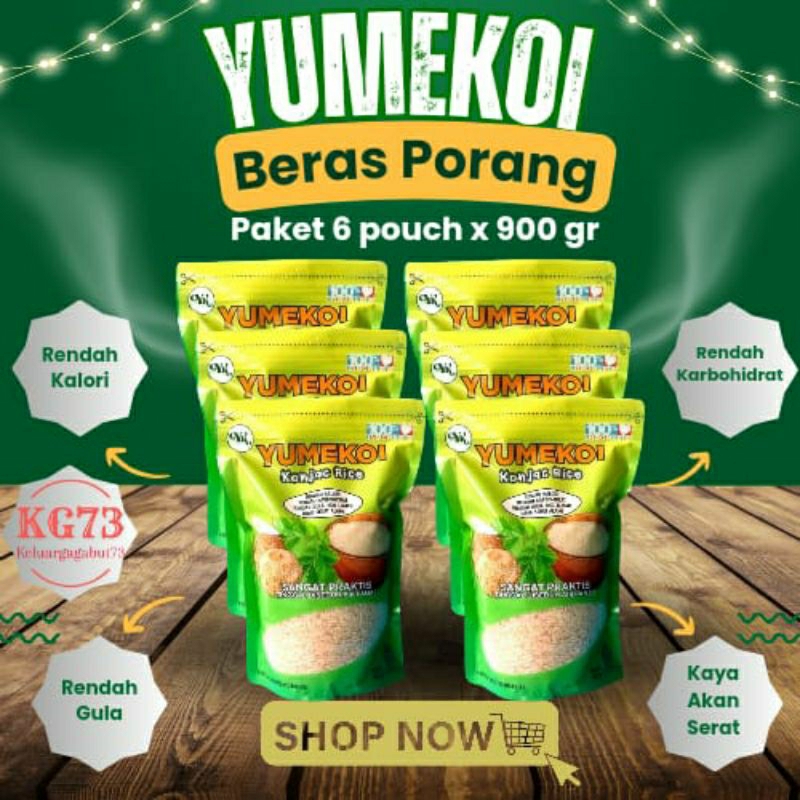 

Beras Porang YUMEKOi paket 6 Pouch