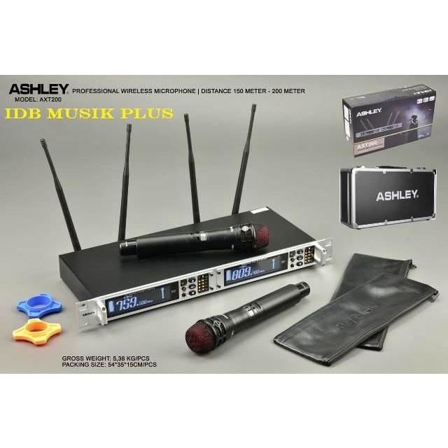 Mic Wireless Ashley AXT200 AXT 200 Dual Handheld
