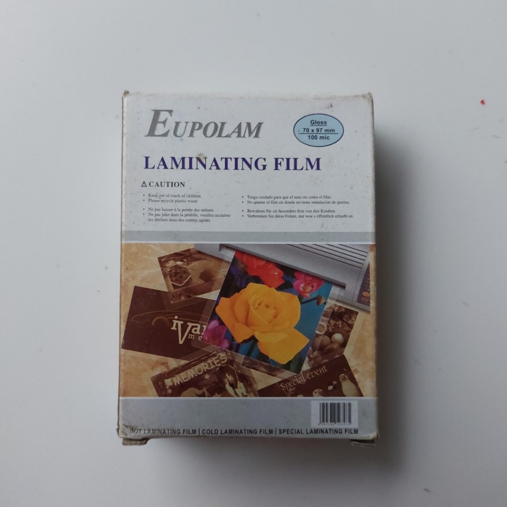 

1 PACK Plastik Laminating KTP EUPOLAM Laminating Film 70x97mm 100mic - Isi 100 Stock Lama Obral