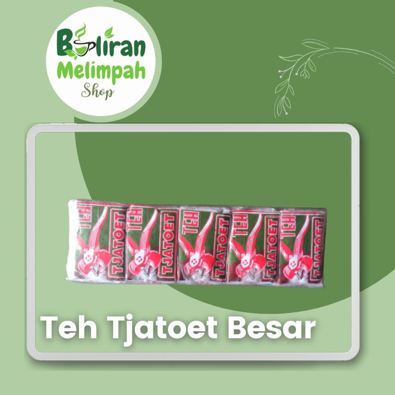 

teh catut 80 gram / tjatoet hijau besar / teh catut / teh tjatut / teh catoet kemasan 80 gram isi 5 bungkus