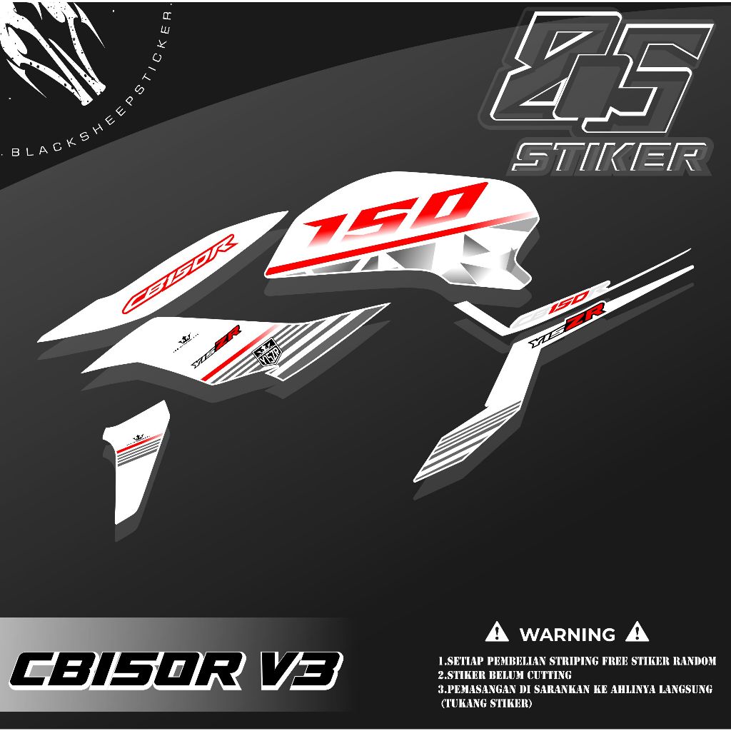 STIKER STRIPING VARIASI CB150R NEW V3 - STRIPING CB150R NEW V3