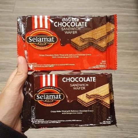 

Selamat wafer chocolate sandwich rasa Coklat / Double coklat 45gr