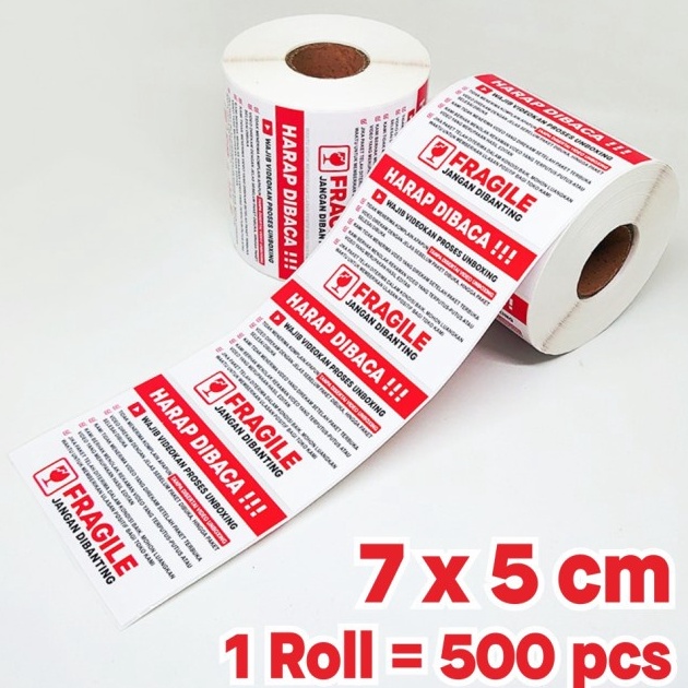 

modelTipe AQB326 Stiker Label Wajib Video Unboxing 7 x 5 cm (1 roll isi ±500 pcs)