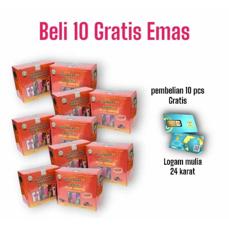 kapsul BM + amrat / bi em amrat buah merah asli original asam urat nyeri tulang pengapuran sendi Dll