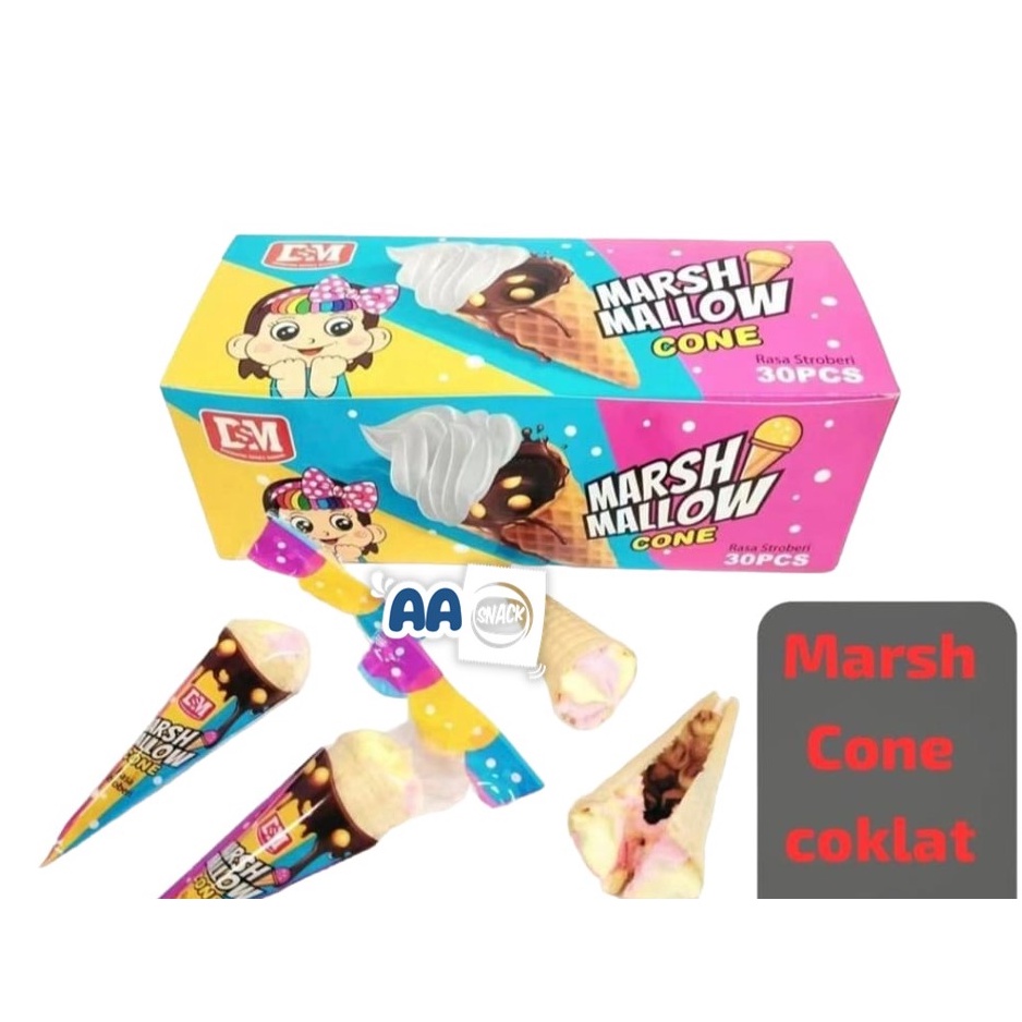 

☋ AAA CONE MARSHMALLOW BOX ISI 30 Ready Stock