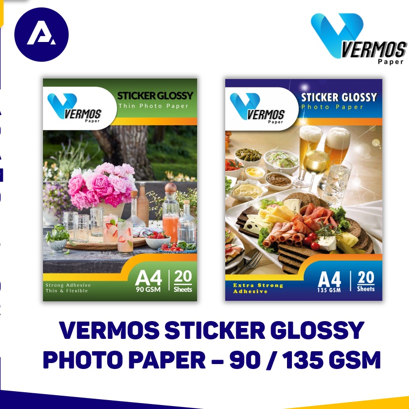 

modelTipe GFK427 Kertas Sticker Vermos Sticker Glossy Photo Paper A4 90 / 135 gsm