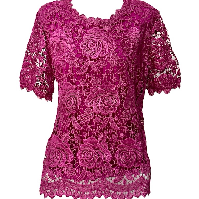 Kode DIR894 5222 KILAP XL XXL XXXL ATASAN BLOUSE BAJU BRUKAT BROKAT RENDA PAKAIAN WANITA PESTA KONDA