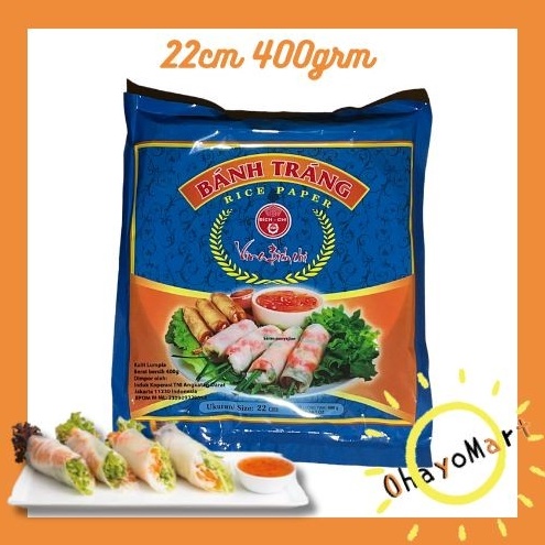 

️✔️✔️ Banh Trang Rice paper 22cm / Banh Trang Kulit lumpia Vietnam 400g murah