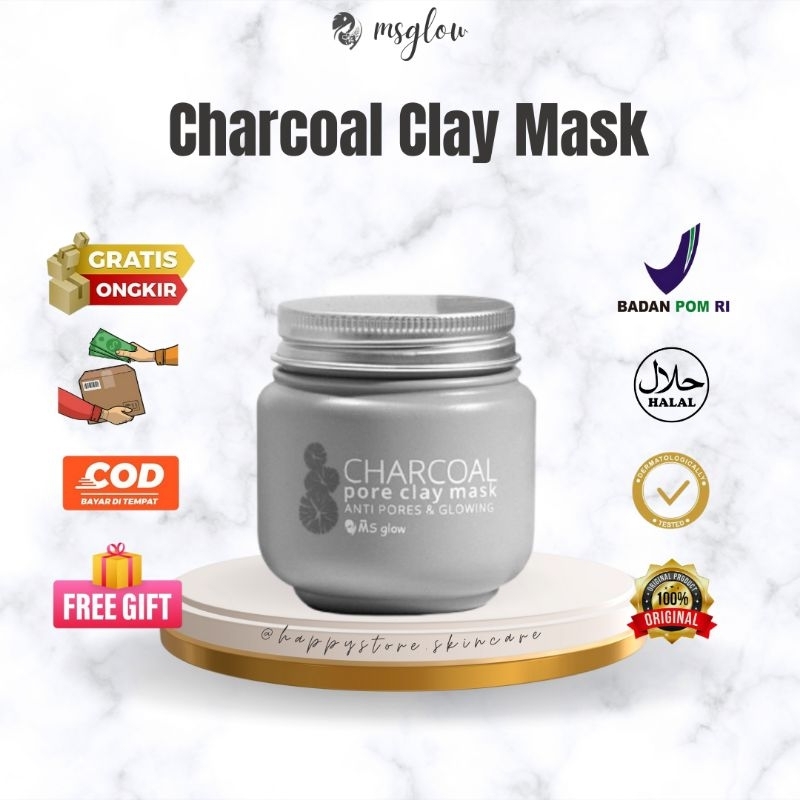 Clay Mask Msglow / Charcoal Clay Mask / Greentea Clay Mask