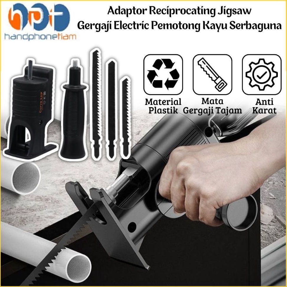 Kode NJ476 Adaptor Reciprocating Jigsaw/Gergaji Bor Electric/Pemotong Kayu Paralon/Tidak Mudah Bengk