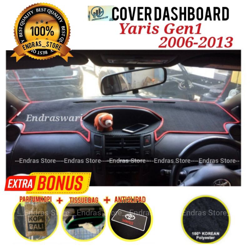Cover Dashboard Yaris 2007-2013 Pelindung Dashboard Mobil