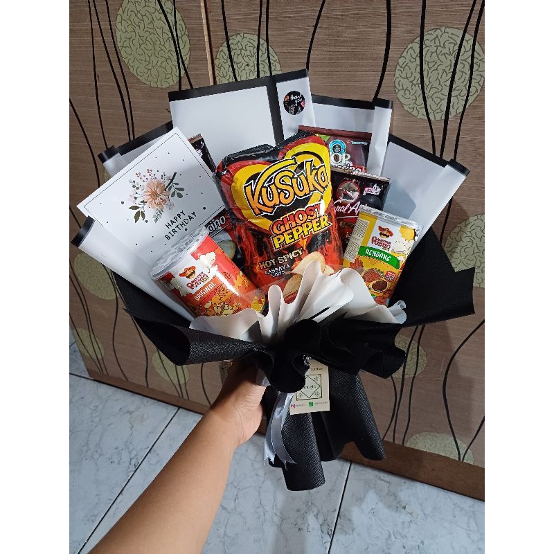 

Bisa COD Buket Snack Mix Kopi Premium || Buket Ulang Tahun || Buket Wisuda || Buket Murah