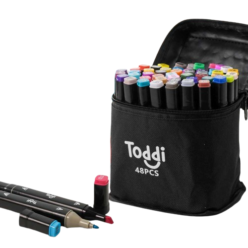 

Spidol Dual Side 48 Warna Fine Art Brush Art Marker Set 1.0 and 6.0mm Tip - CY-006