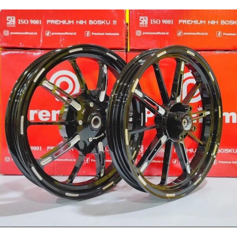 VELG PREMIUM VD-P10 F:1.85x14 & R:2.15x14 Mio M3/Mio Z/Fino 125/Xride 125