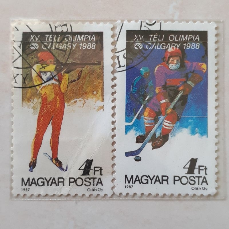 

Perangko Hungaria Winter Olympic Games 1988 - Calgary Tahun 1987 set 2pcs