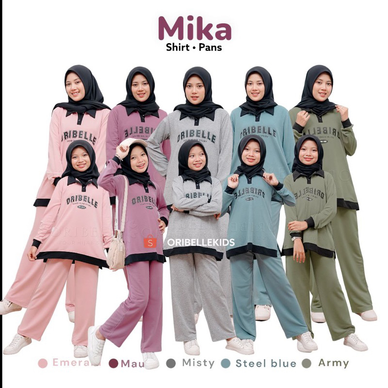 Mika by Oribelle/setelan muslim anak perempuan/baju muslim remaja/baju anak perempuan kekinian/stela
