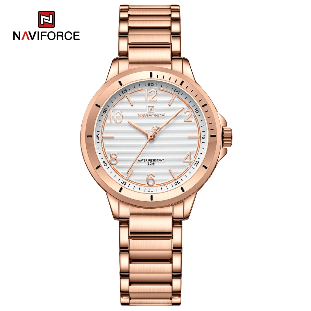 Naviforce NF-5021L Analog Stainless Case Diameter 36 mm Jam Tangan Wanita