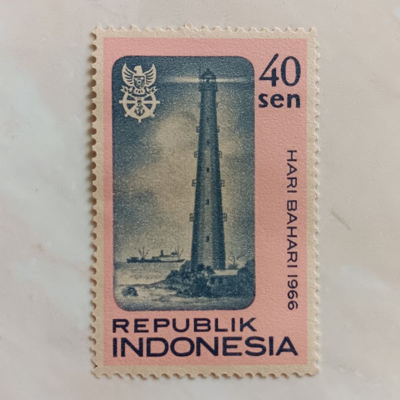 

(AF) Perangko Indonesia 1966 Hari Bahari 40 sen Mint