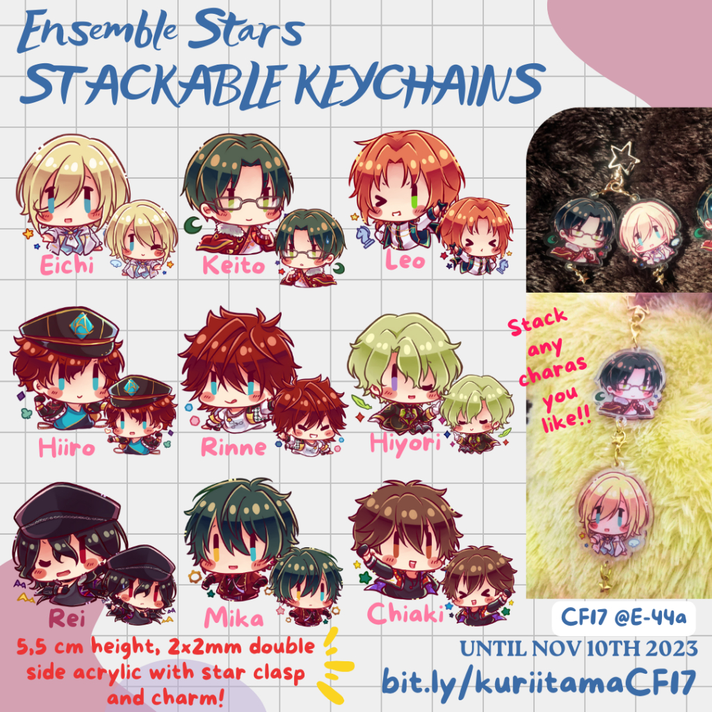 Ensemble Stars Stackable Keychain fanmerch by Kuriitama